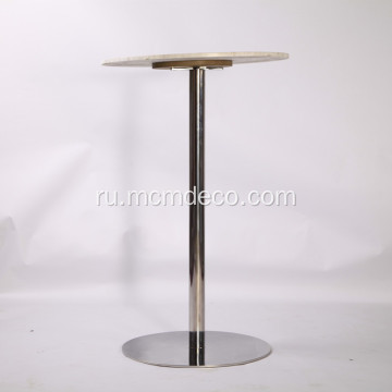Краткое Стиль барный стол на основании из нержавеющей стали 